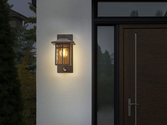 Aussenwandleuchte TEVIOT mit Bewegungsmelder Schwarz