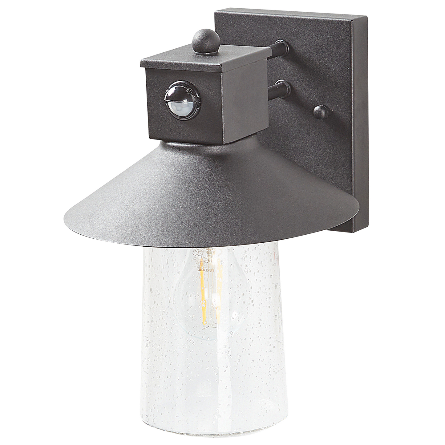 Aussenwandleuchte Metall schwarz mit Bewegungssensor 30 cm GOODIE