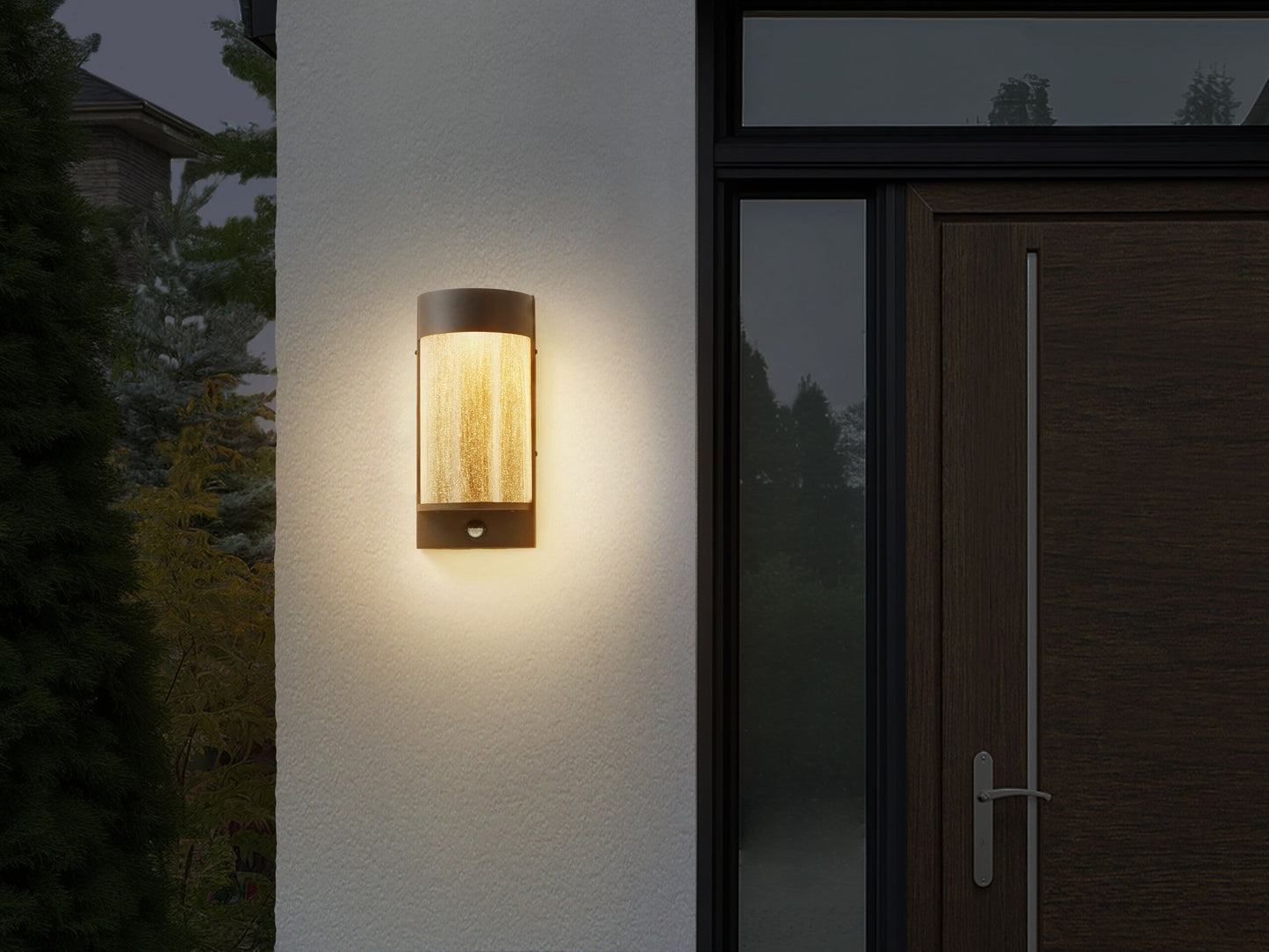 LED Aussenwandleuchte PHEPPIE mit Bewegungsmelder Schwarz