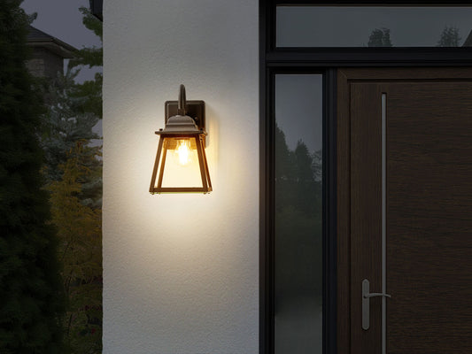 Aussenwandleuchte Metall schwarz 33 cm dreieckig GARRY