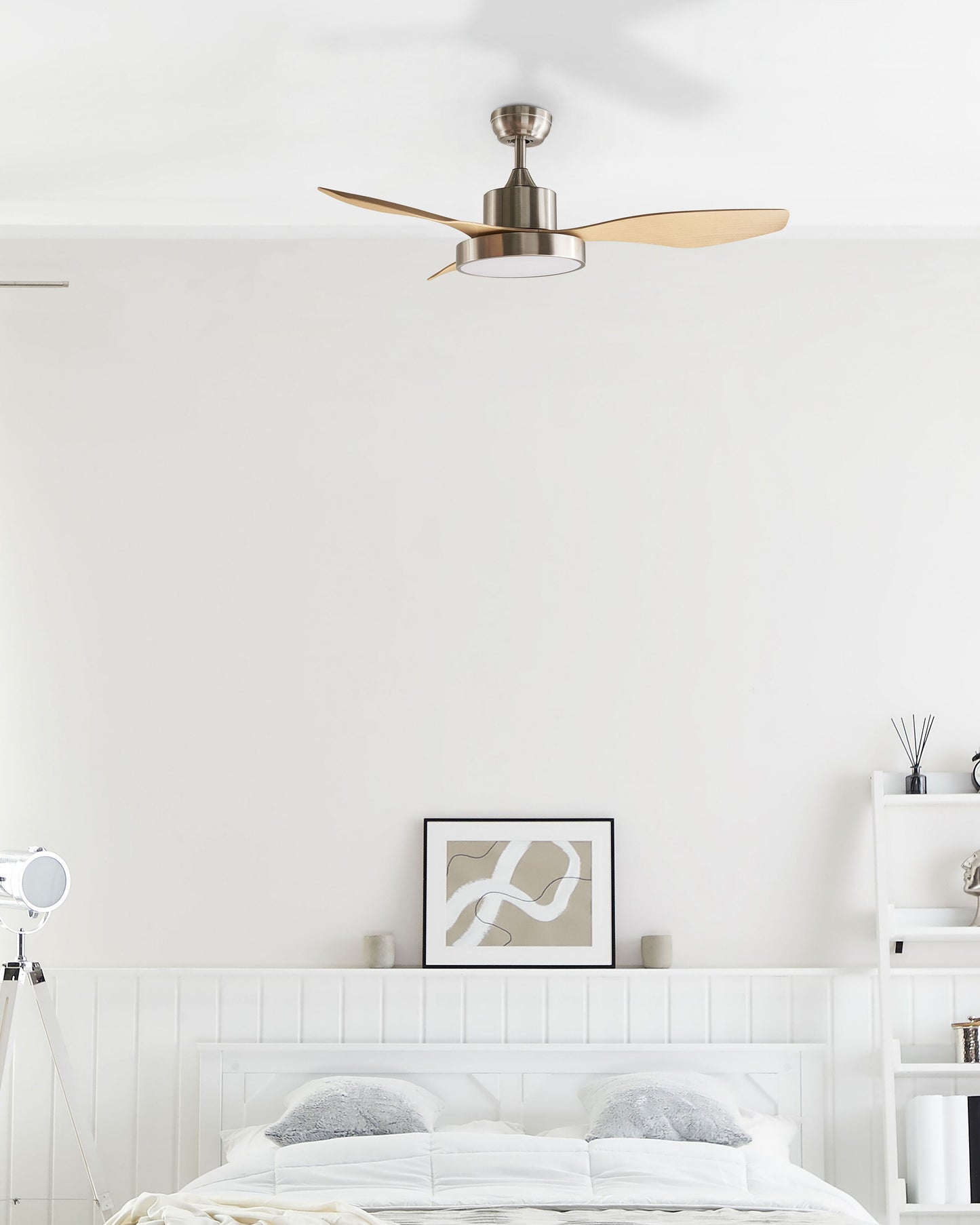 Deckenventilator mit Licht BANDERAS mit Fernbedienung Silber