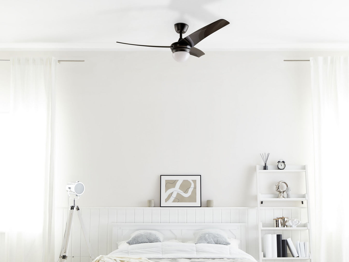 Deckenventilator mit Licht JIBOA mit Fernbedienung Schwarz