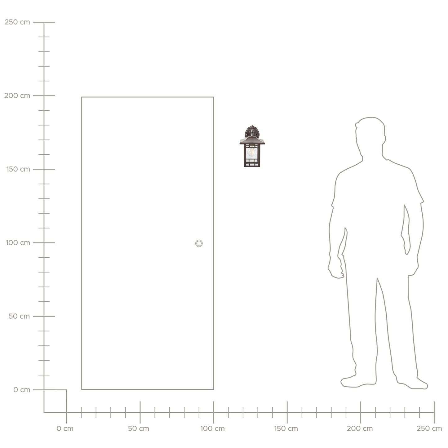 Aussenwandleuchte HERIOT Schwarz