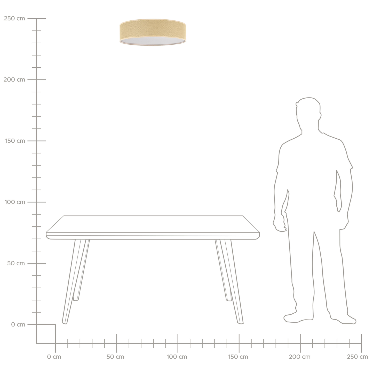 Deckenlampe MAGNO Naturfarben