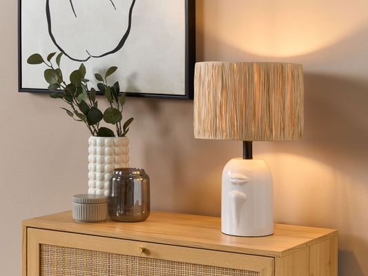 Tischleuchte JUBONES Keramik Naturfarben