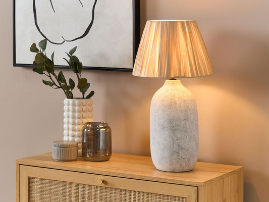 Tischleuchte MATILDE Keramik Grau