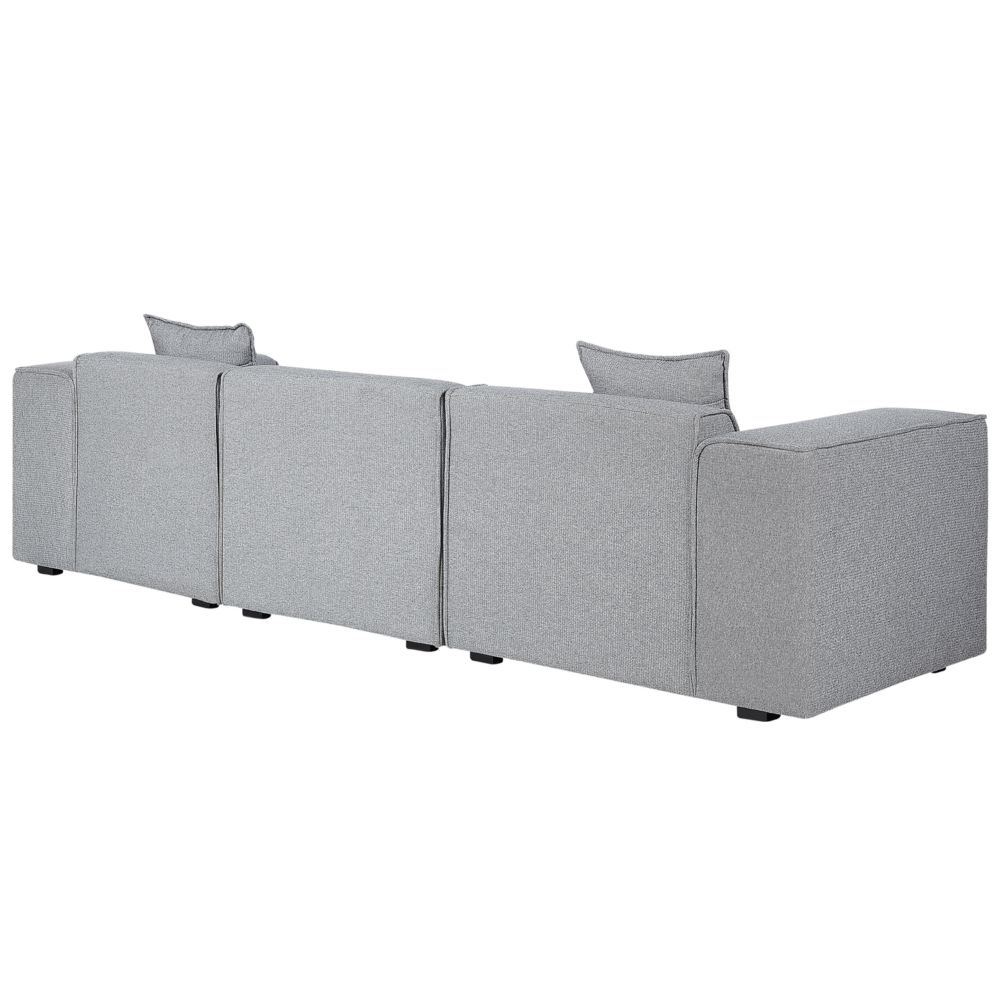 3-Sitzer Ecksofa grau linksseitig DOLVA