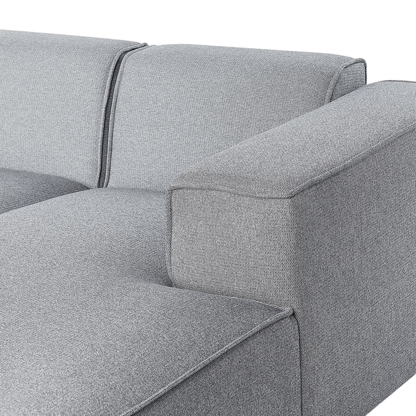 3-Sitzer Ecksofa grau linksseitig DOLVA