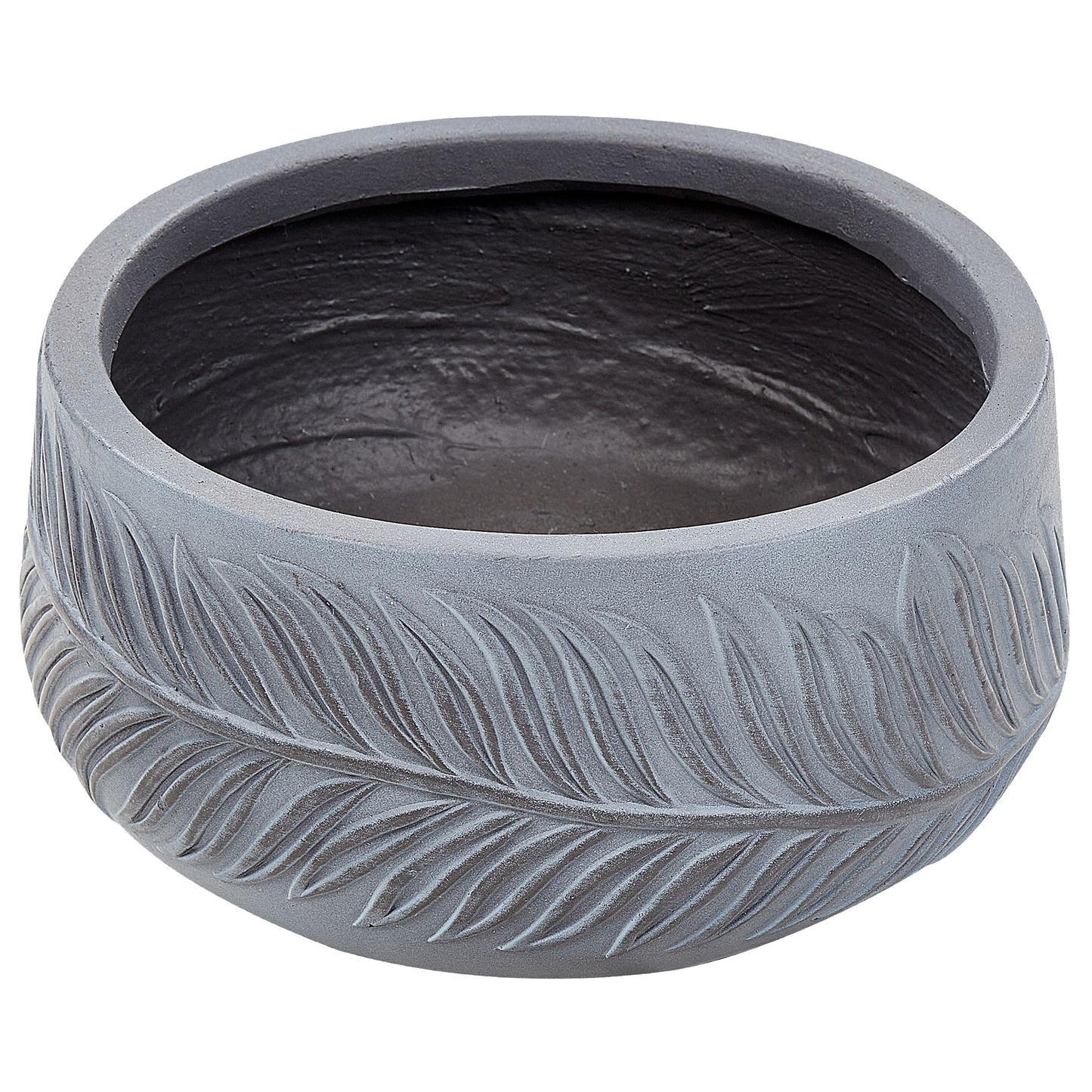 Blumentopf grau rund 25 x 25 x 14 cm FTERO