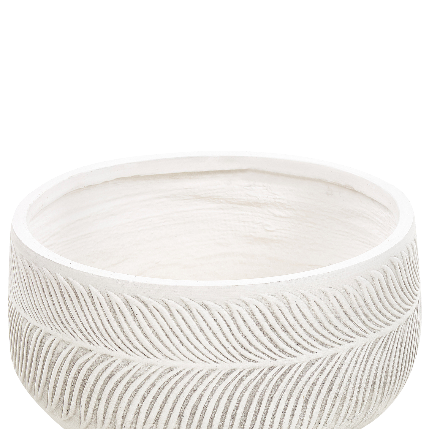 Blumenkübel FTERO Keramik 43 cm Cremeweiss