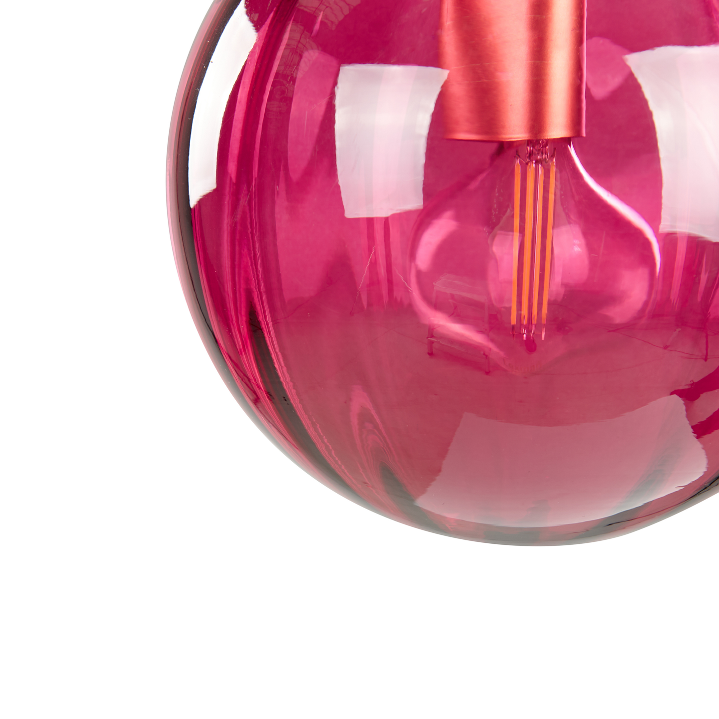 Wandlampe BOOMI Metall Burgunderrot