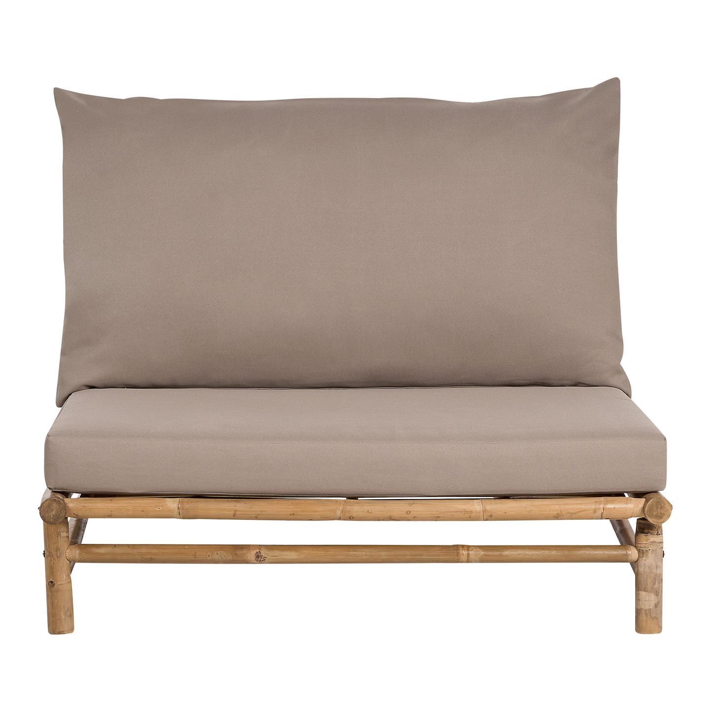 Lounge Set mit Tisch 2-Sitzer TODI Bambusholz Taupe