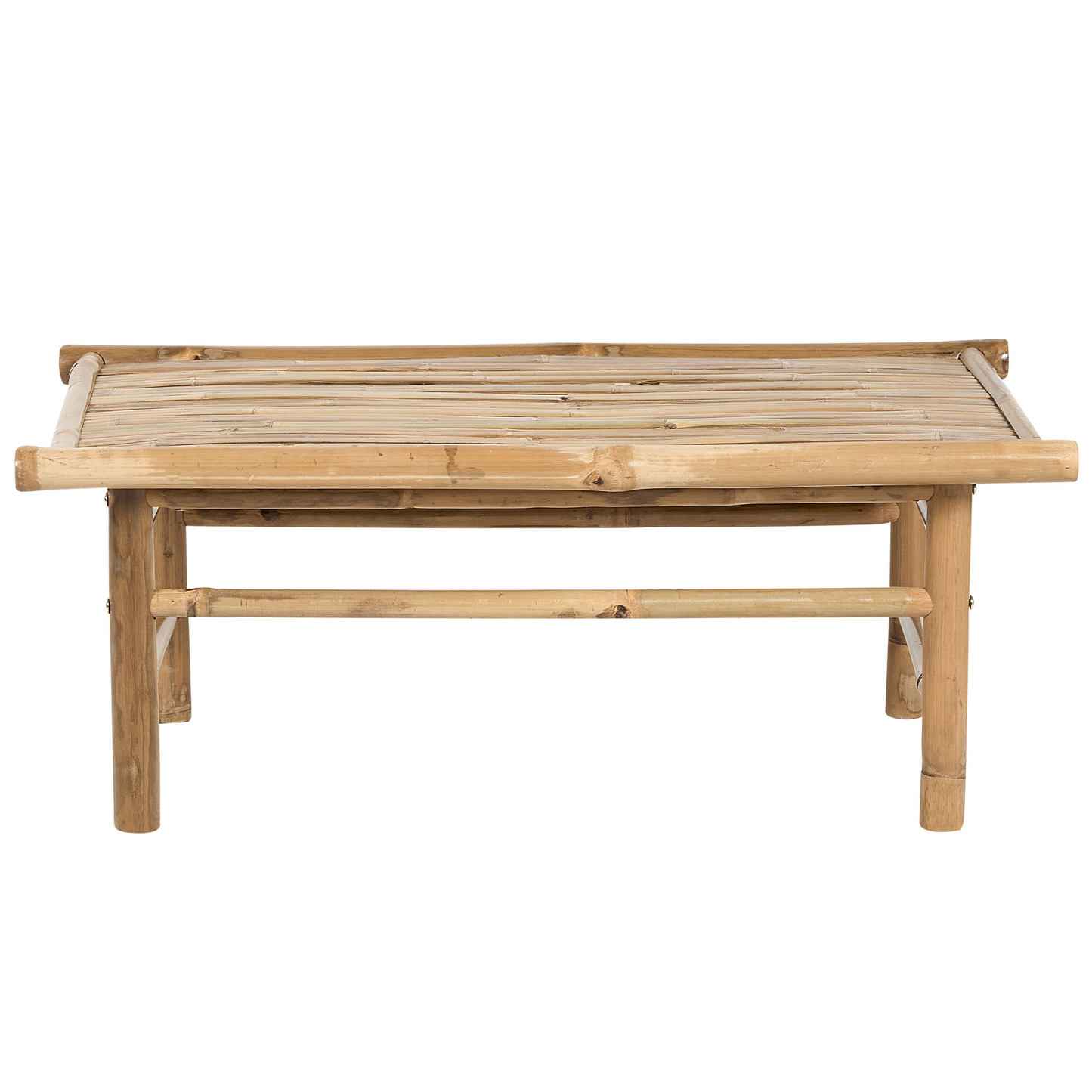 Lounge Set mit Tisch 2-Sitzer TODI Bambusholz Cremeweiss