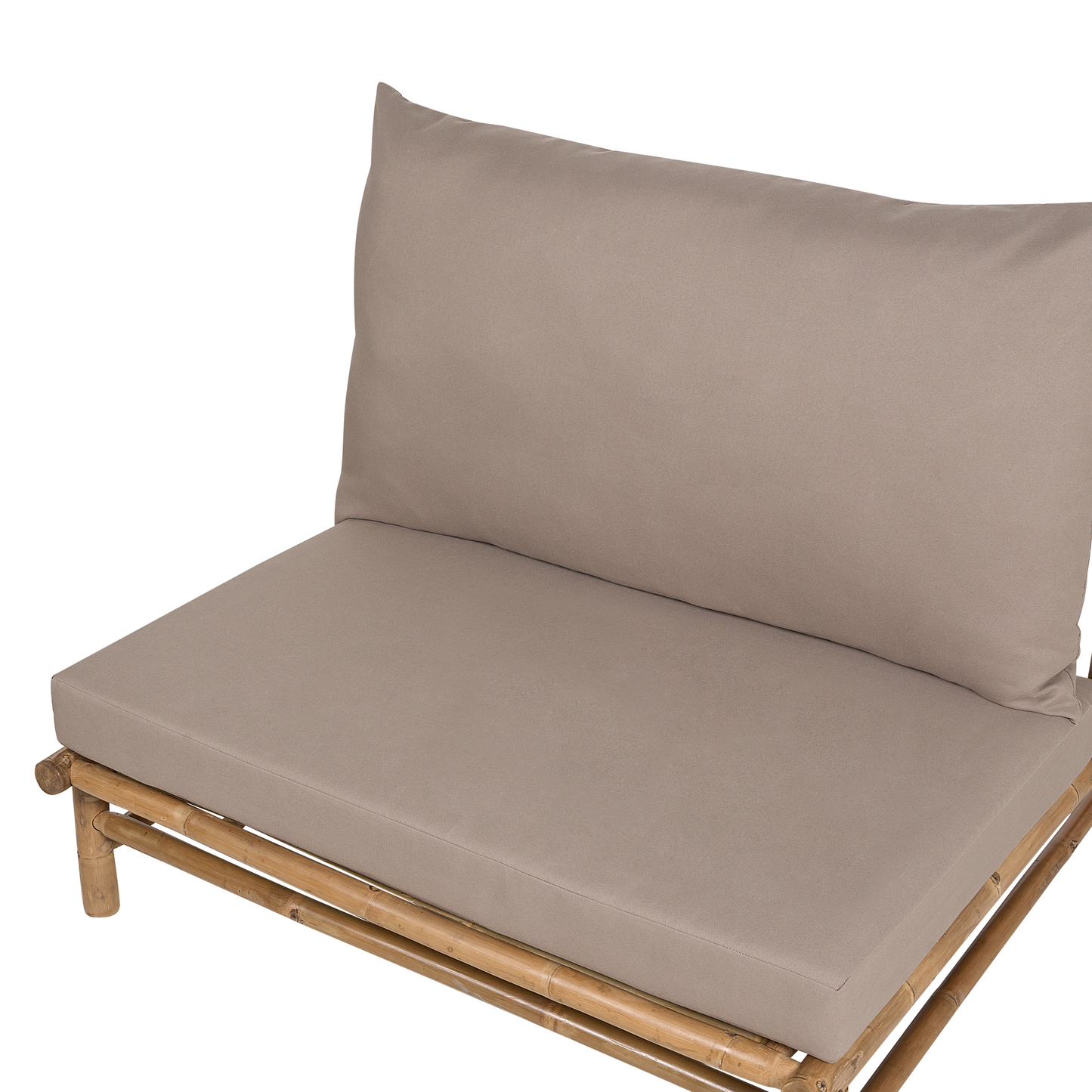 Set mit 2 Stühlen und Sitzkissen TODI Bambusholz Taupe