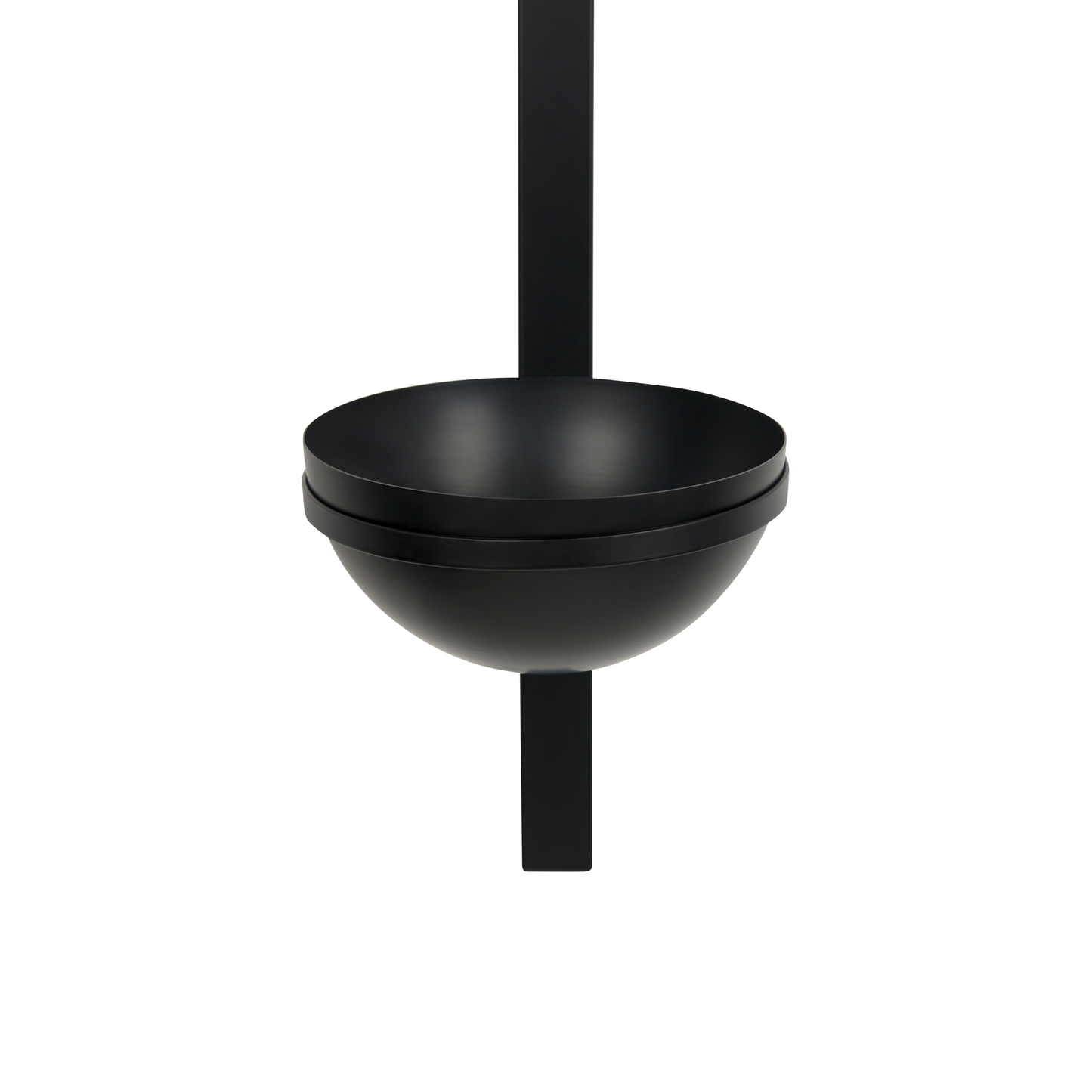 Wandlampe ISABELLA mit Blumentopf Metall Schwarz
