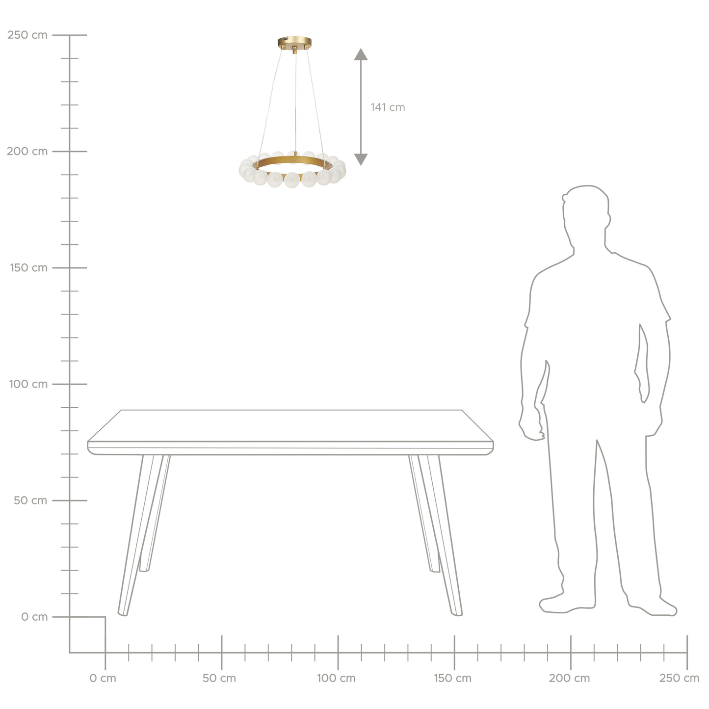 Hängelampe GEORGES Metall Gold