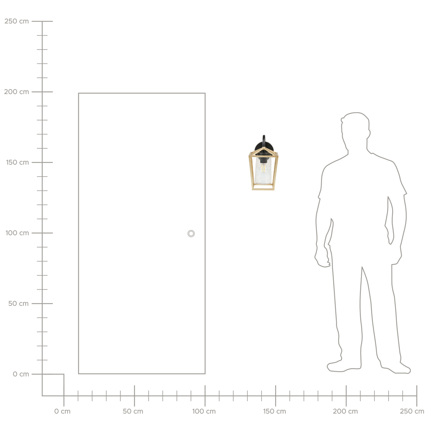Aussenwandleuchte ORDIE Gold