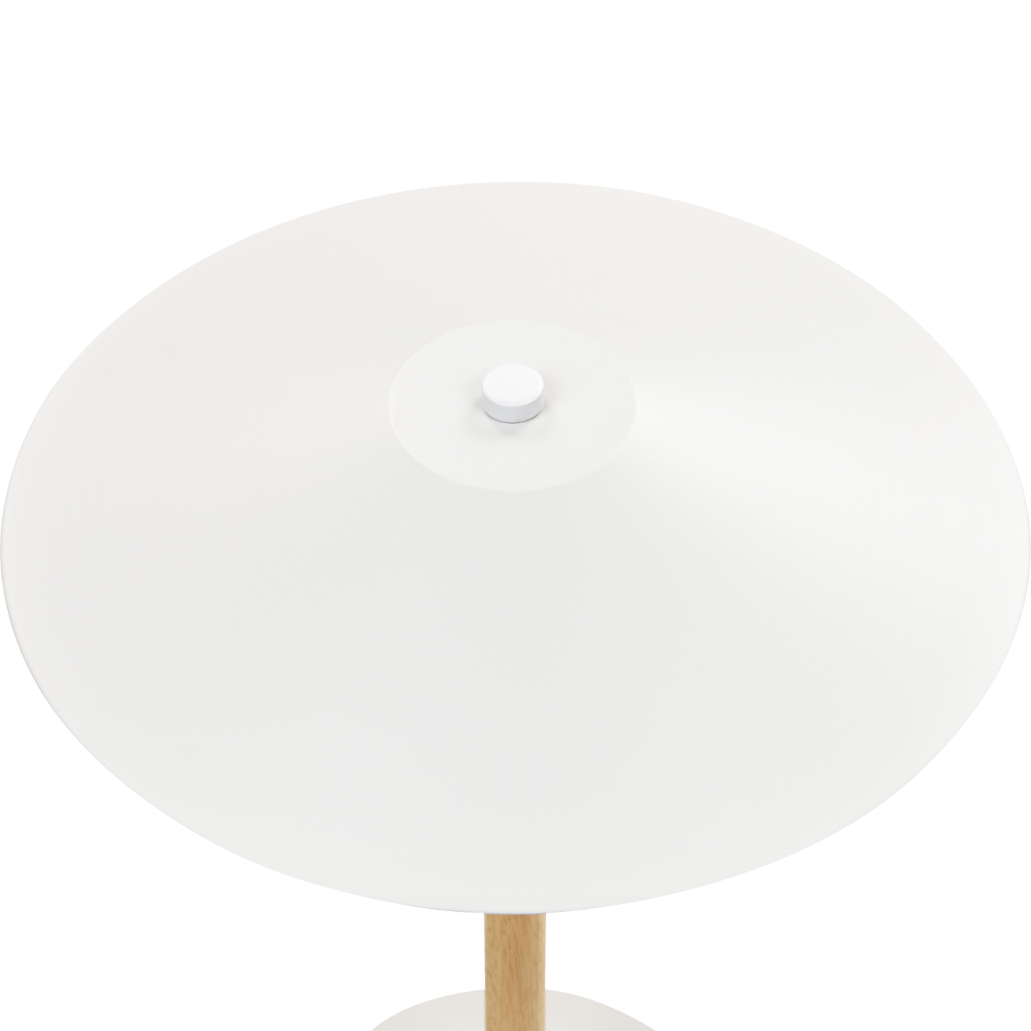 Tischlampe Holz hellbraun / weiss 39 cm Laternenoptik MOPPY