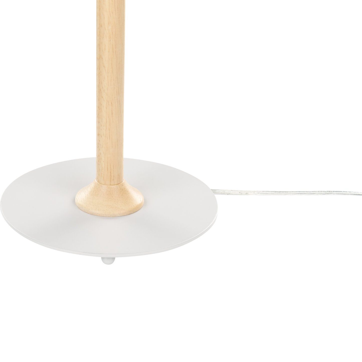 Tischlampe Holz hellbraun / weiss 39 cm Laternenoptik MOPPY