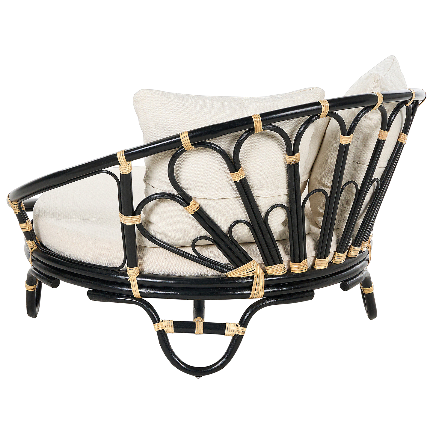 Sonneninsel 2er Set ROSSANO Rattan Schwarz