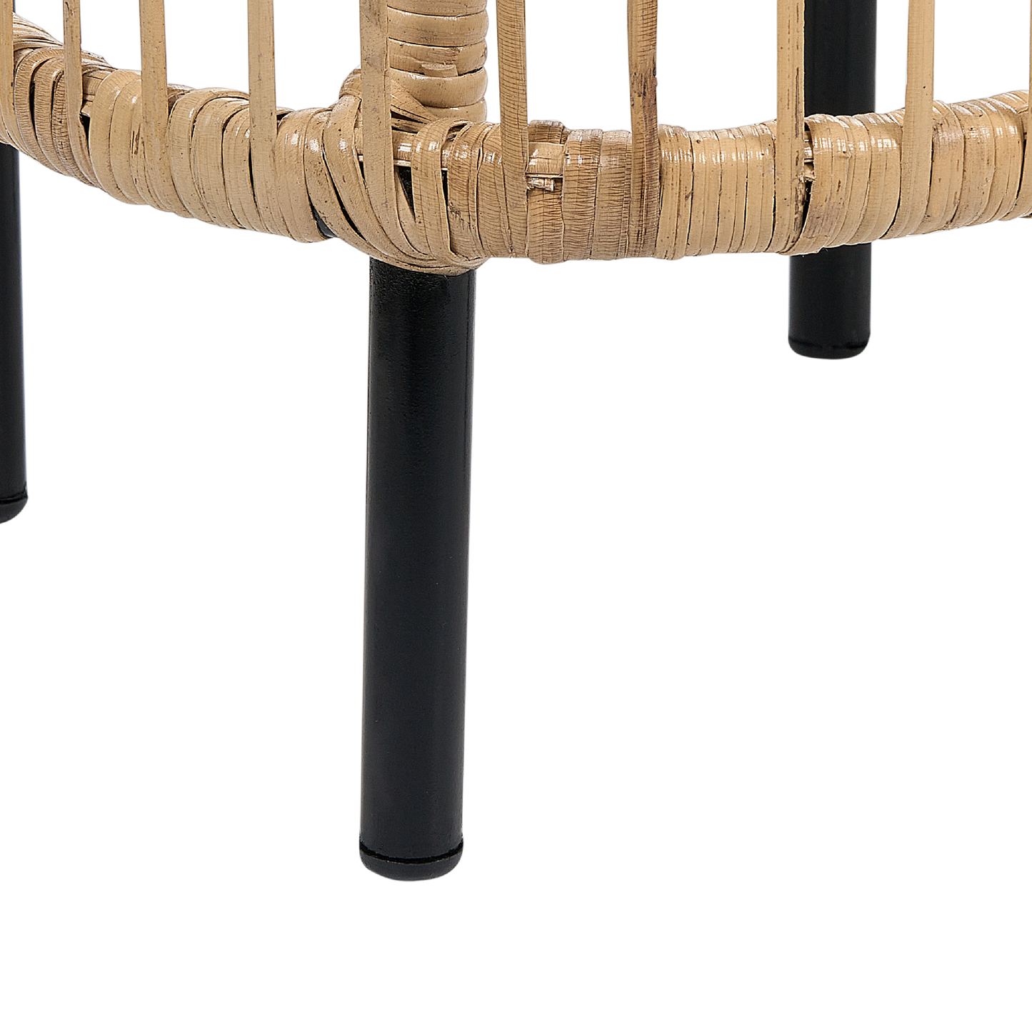 Garten Beistelltisch Rattan natürlich quadratisch 67 x 67 cm CESENATICO