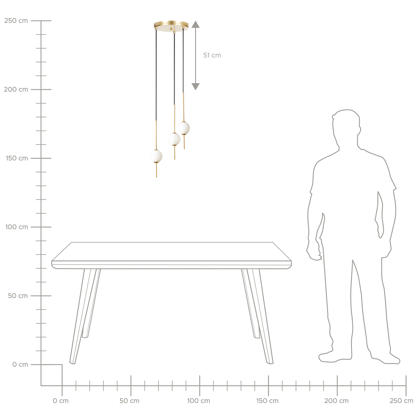 LED Hängelampe SHANNON Metall Gold