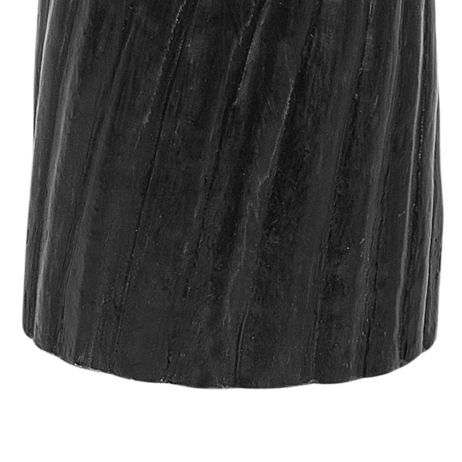Terrakotta Dekovase 45 cm Schwarz Silber FLORENTIA