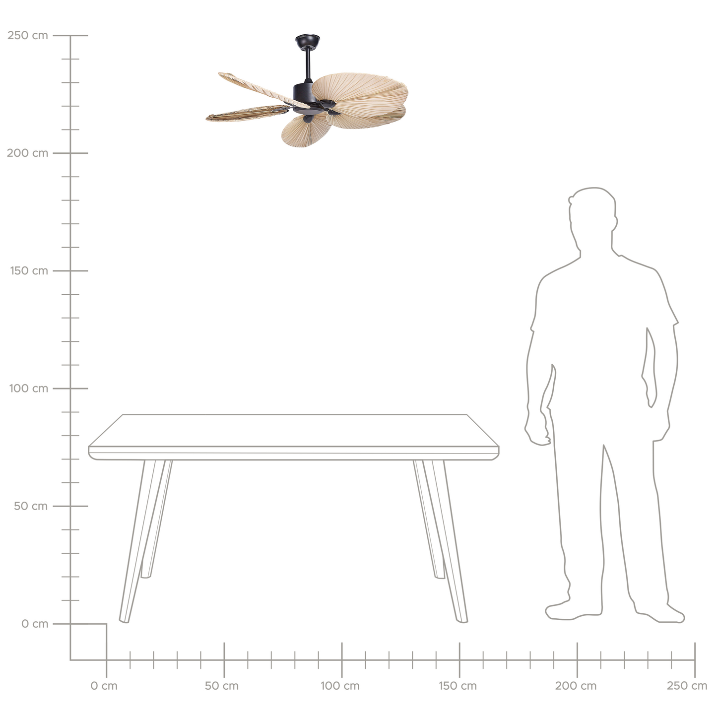 Deckenventilator MAMMOTH mit Fernbedienung Braun