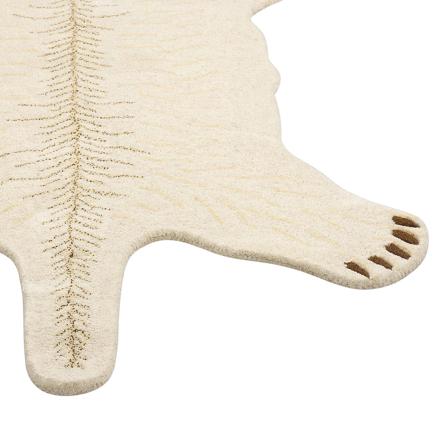 Kinderteppich Wolle weiss 100 x 160 cm Eisbär-Motiv TAQQIQ