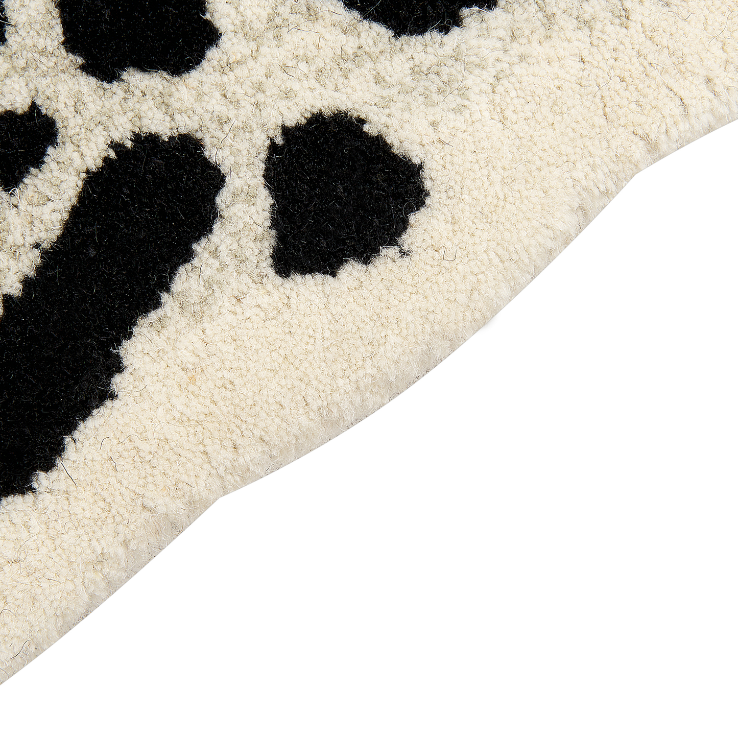 Kinderteppich Wolle beige / weiss 100 x 160 cm Leopardenmotiv MIBU