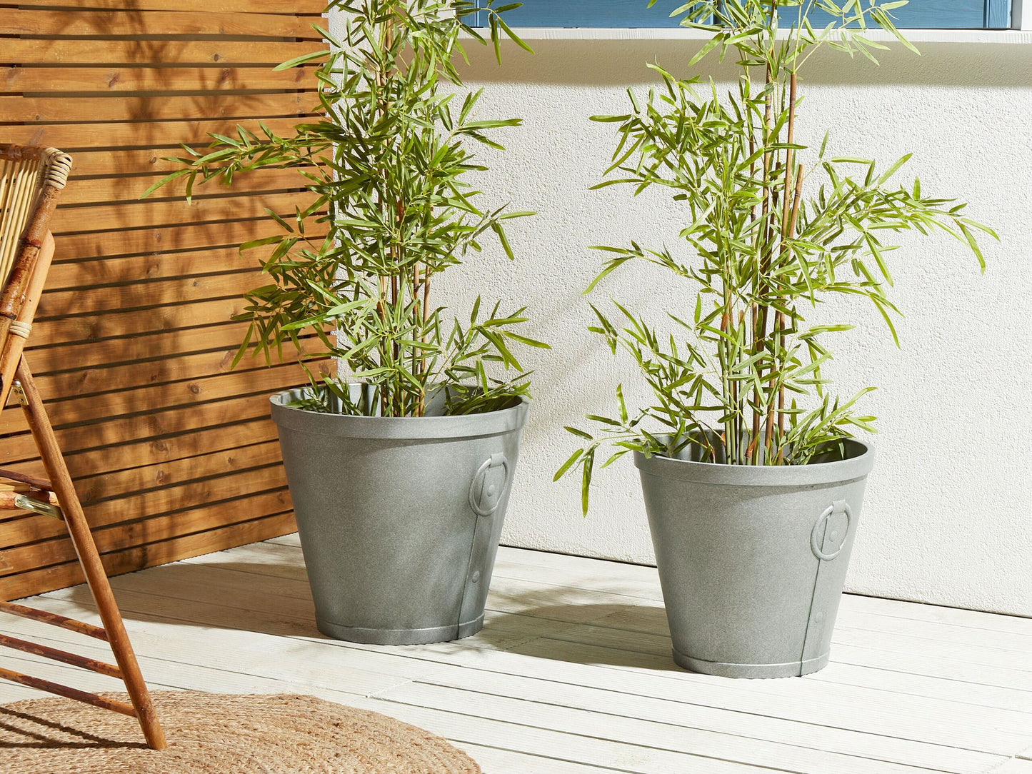 Blumenkübel VARI Stein 41 cm Grau