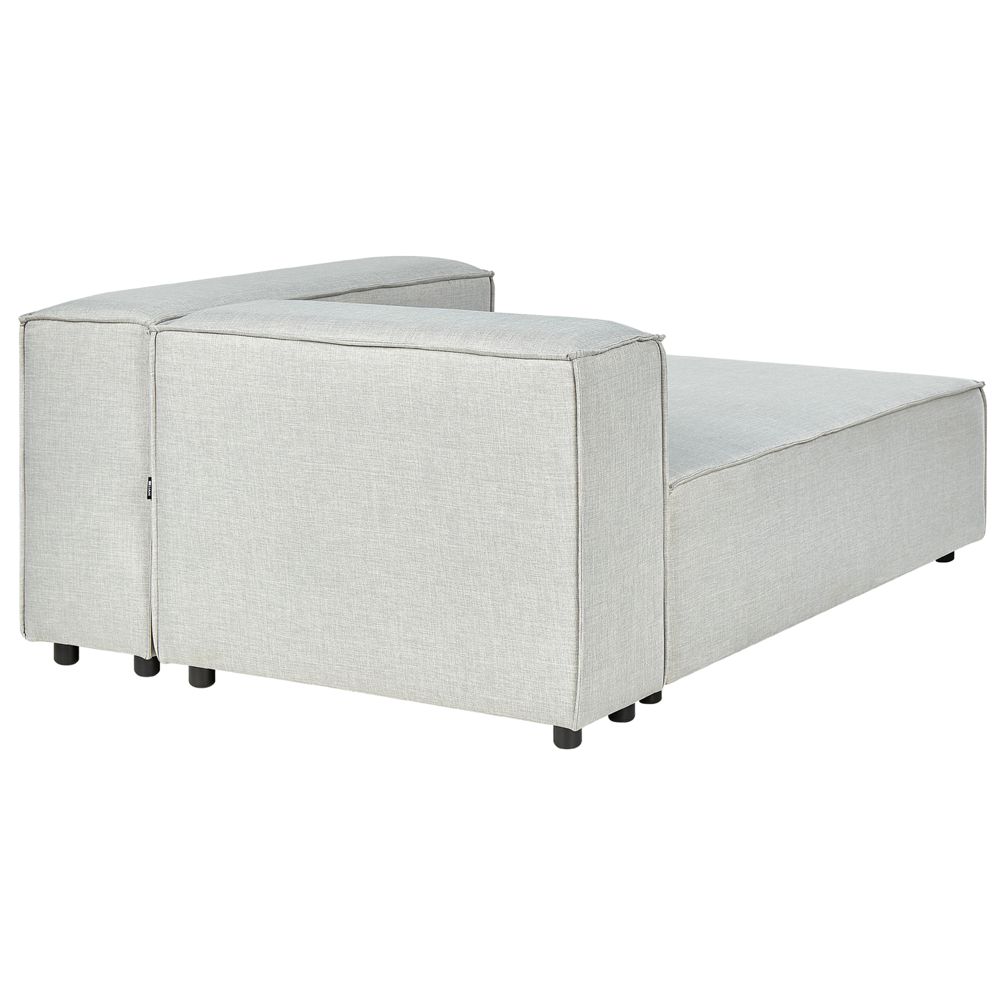 Chaiselongue Leinen hellgrau linksseitig APRICA