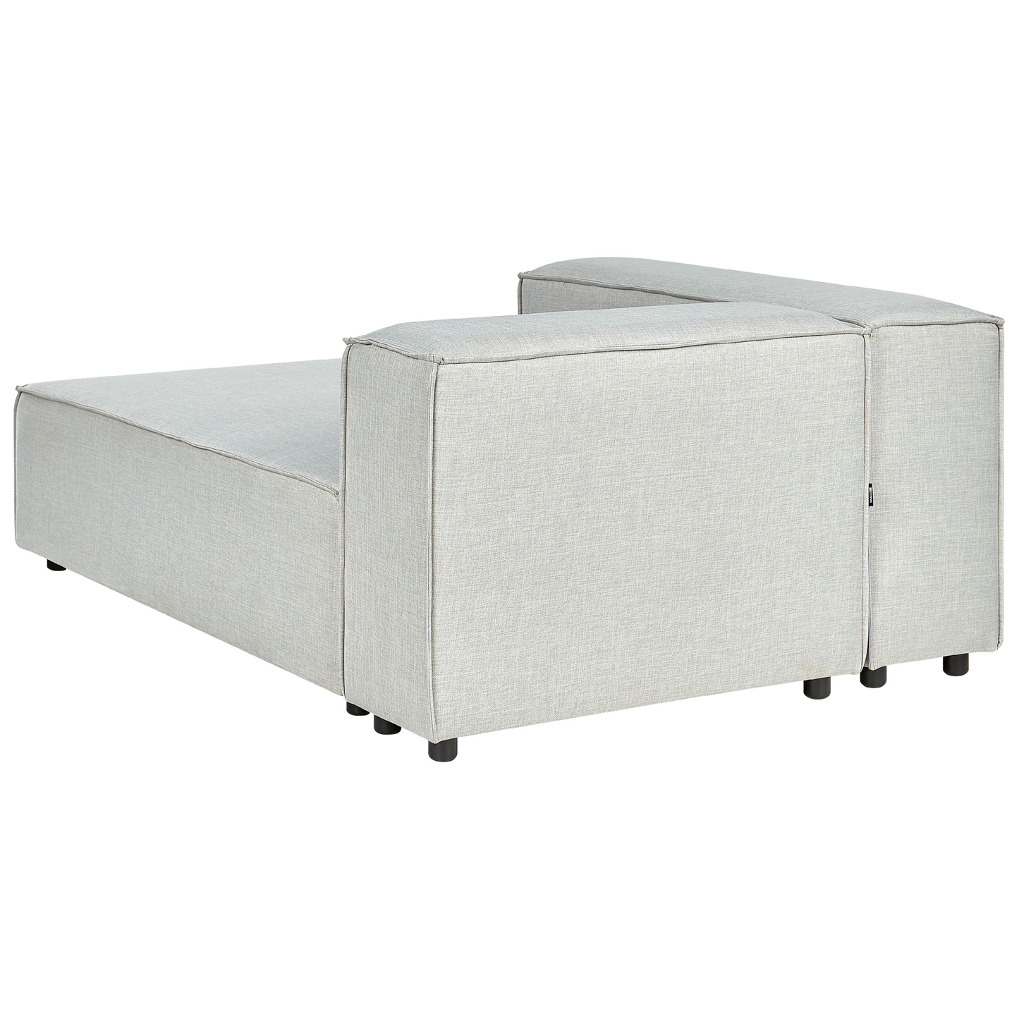 Chaiselongue Leinen hellgrau rechtsseitig APRICA