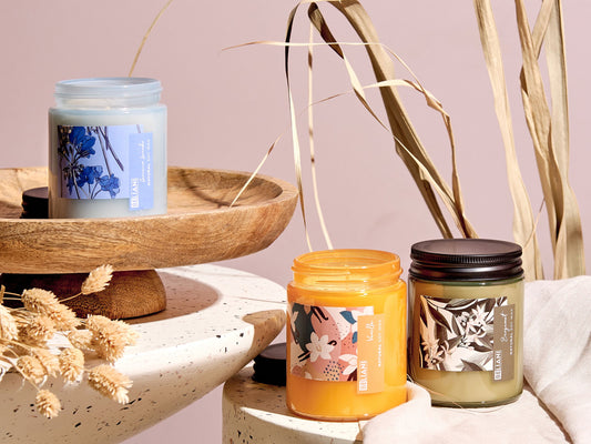 Duftkerzen 3er Set FRUITY BLOOM Sojawachs Frische Note Blumige Note