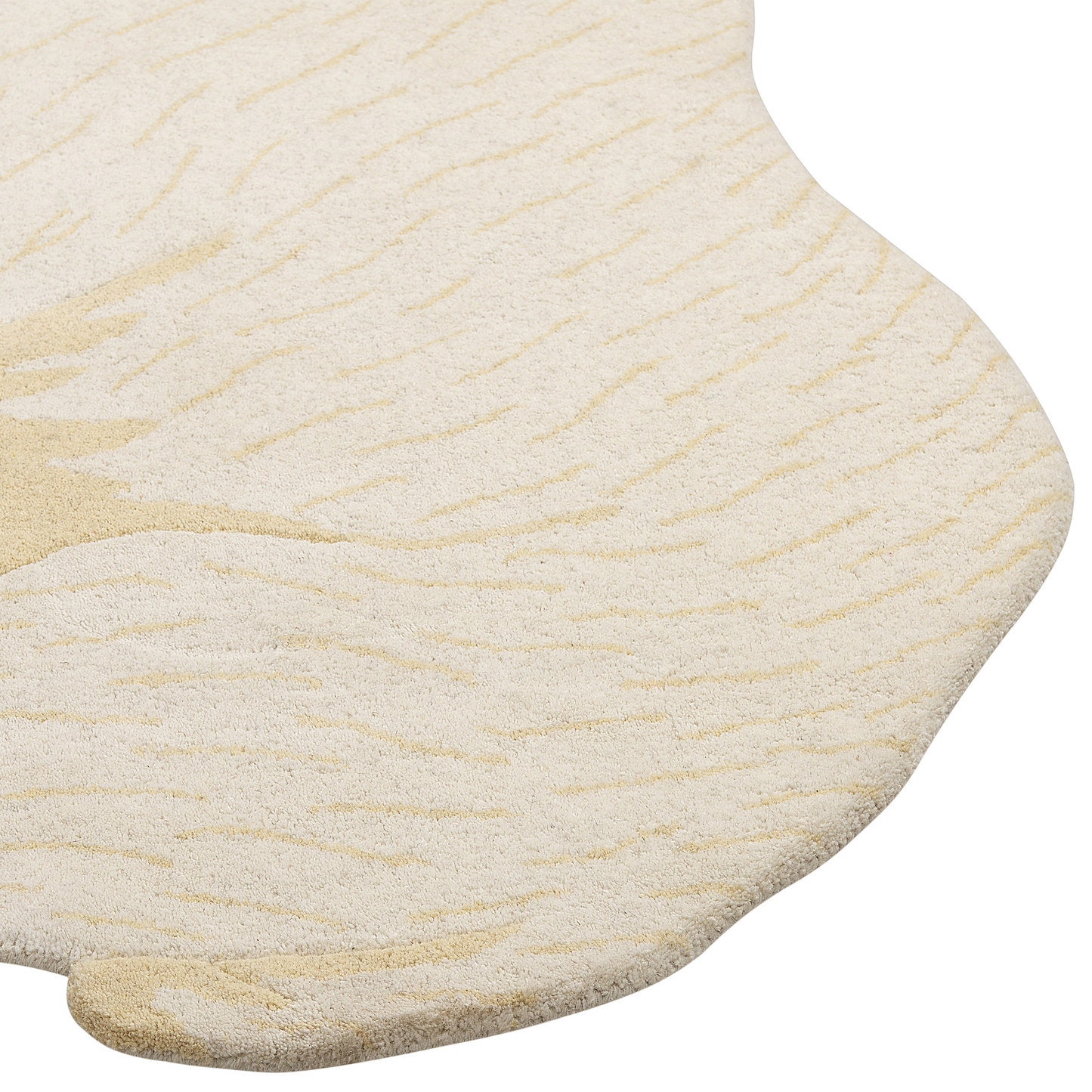 Kinderteppich Wolle weiss 100 x 160 cm Eisbär-Motiv IOREK