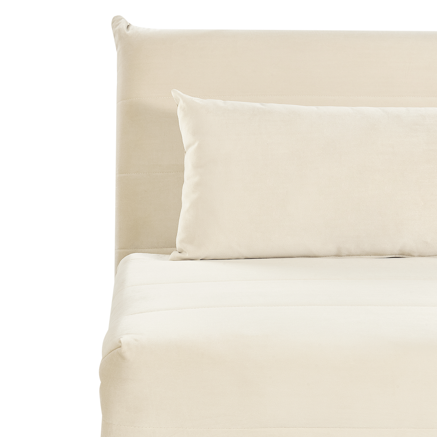 1-Sitzer Schlafsofa Samtstoff creme / hellbraun SETTEN