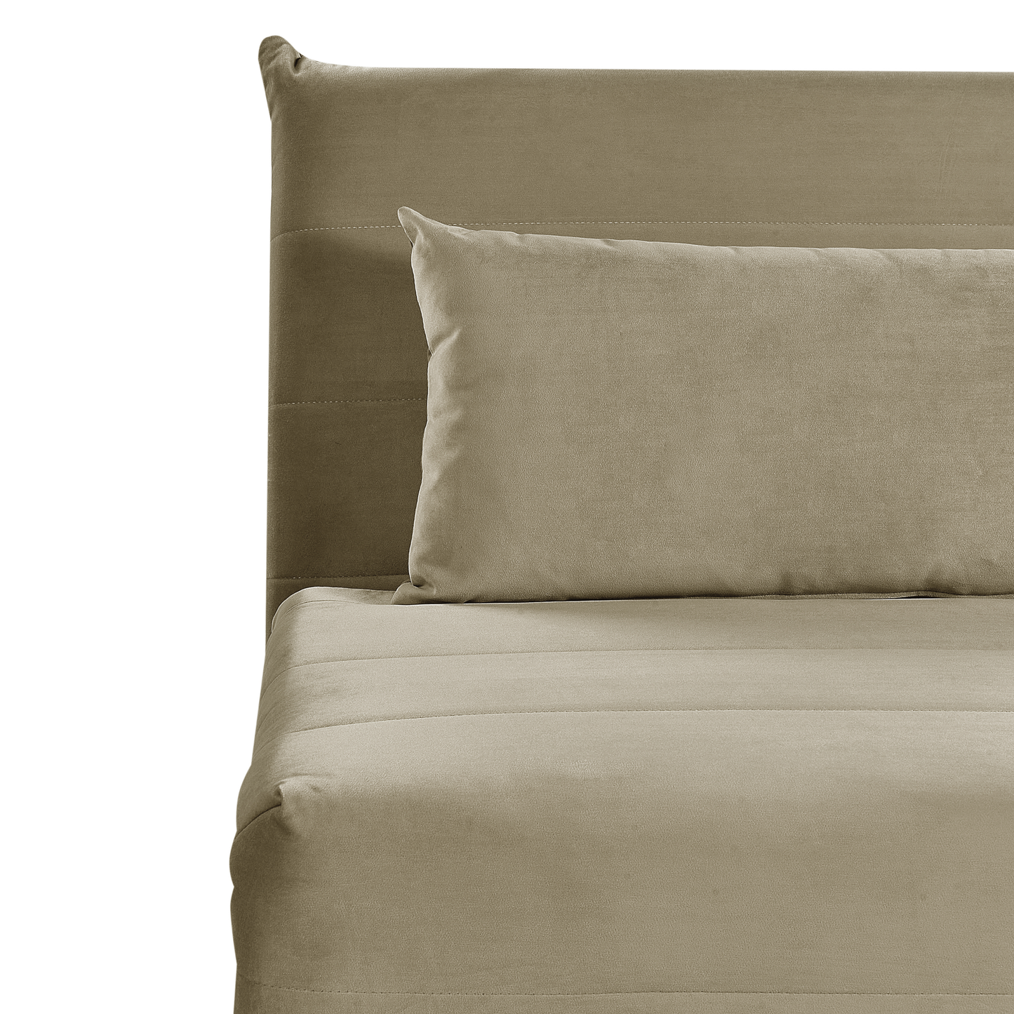 1-Sitzer Schlafsofa Samtstoff olivgrün / hellbraun SETTEN