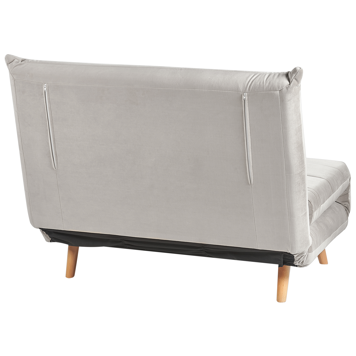 1-Sitzer Schlafsofa Samtstoff hellgrau / hellbraun SETTEN