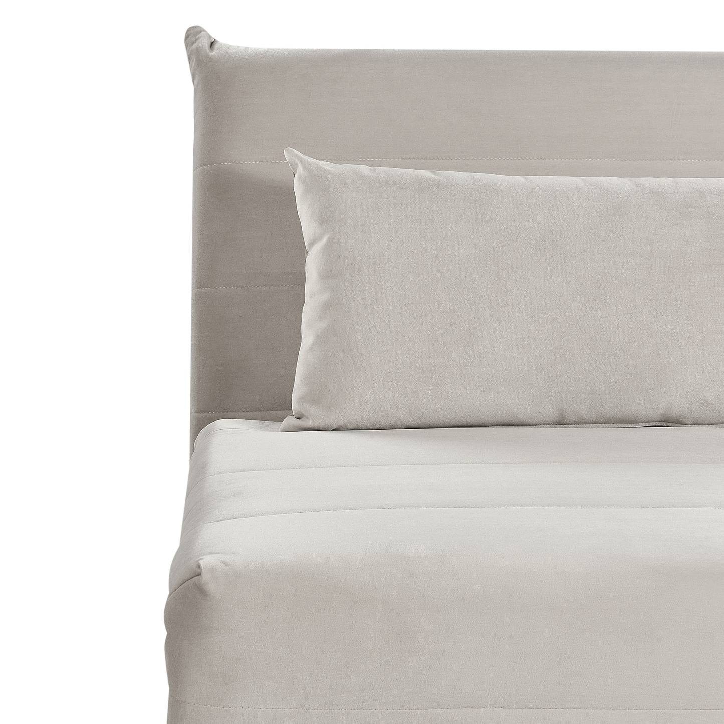 1-Sitzer Schlafsofa Samtstoff hellgrau / hellbraun SETTEN