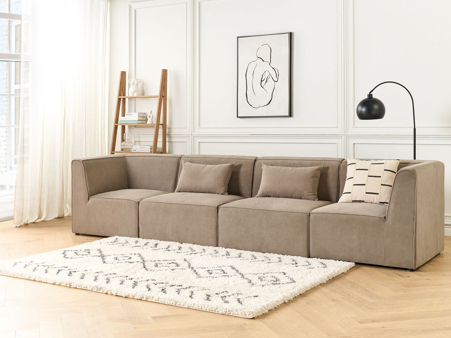 4-Sitzer Sofa Cord taupe LEMVIG
