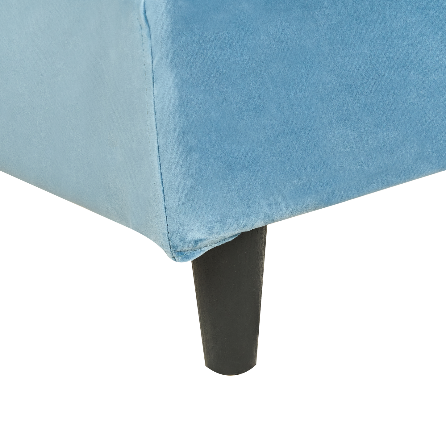 Bettrahmenbezug Samtstoff FITOU 90 x 200 cm Hellblau