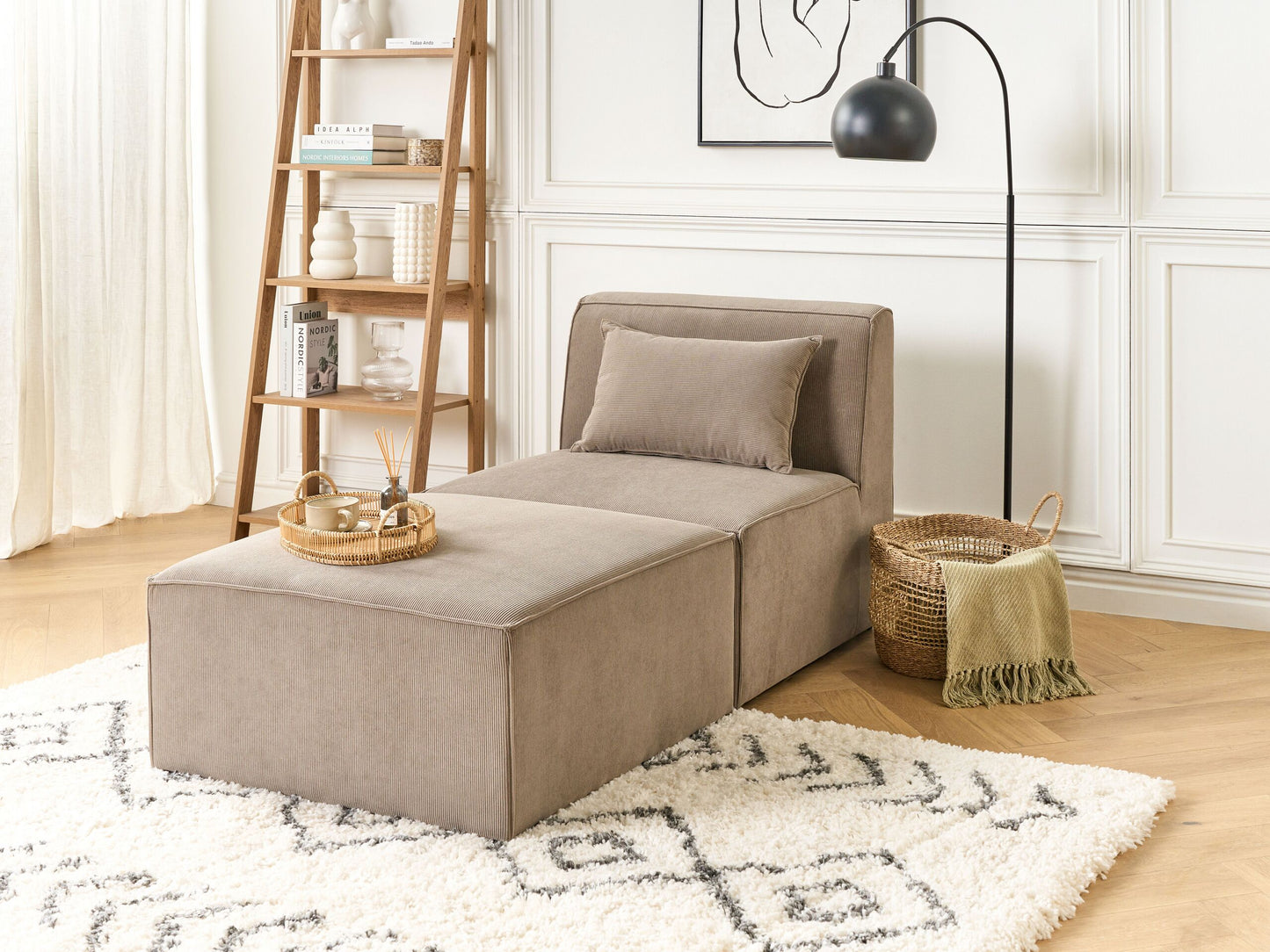 Chaiselounge Cord taupe LEMVIG