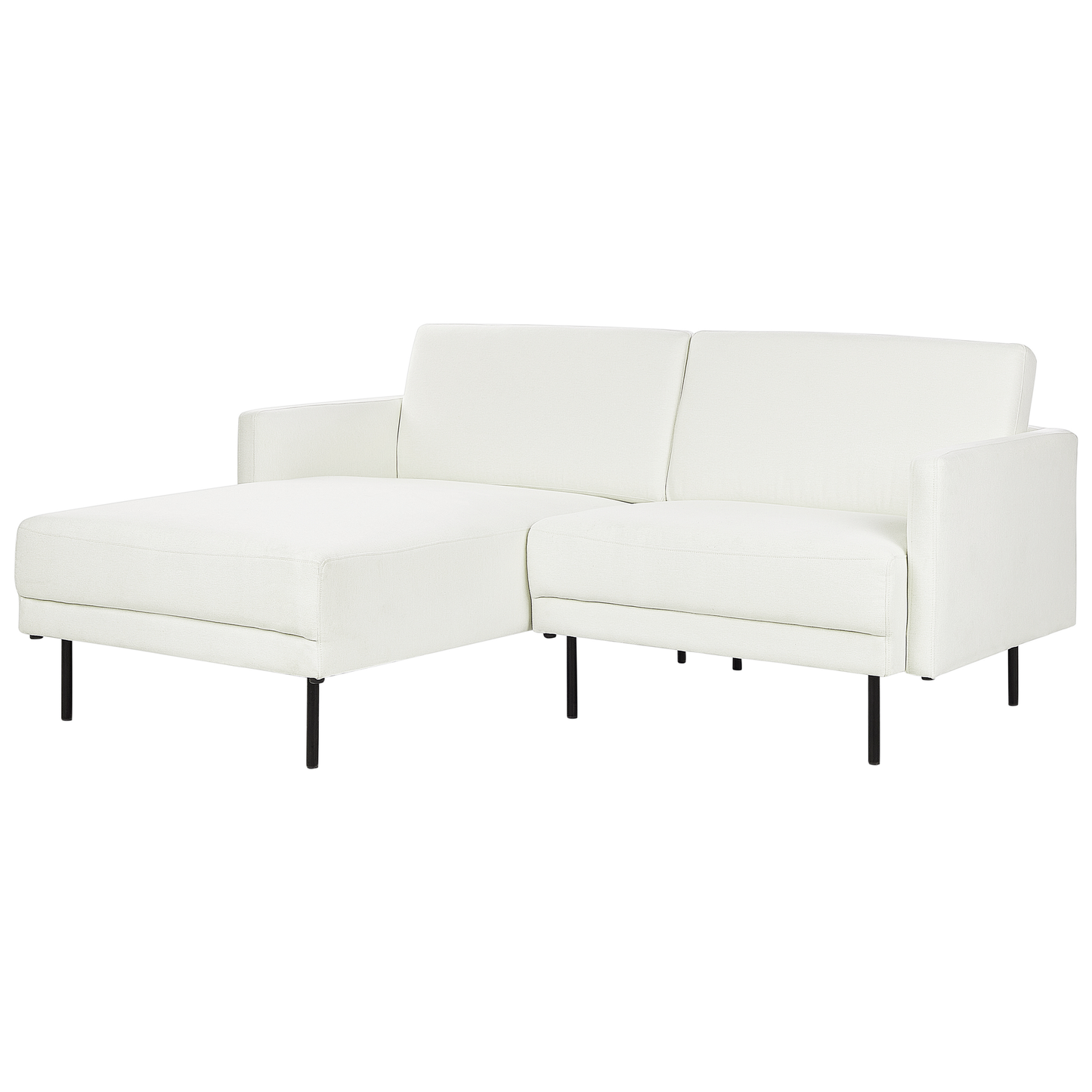 2-Sitzer Ecksofa cremeweiss rechtsseitig BREDA