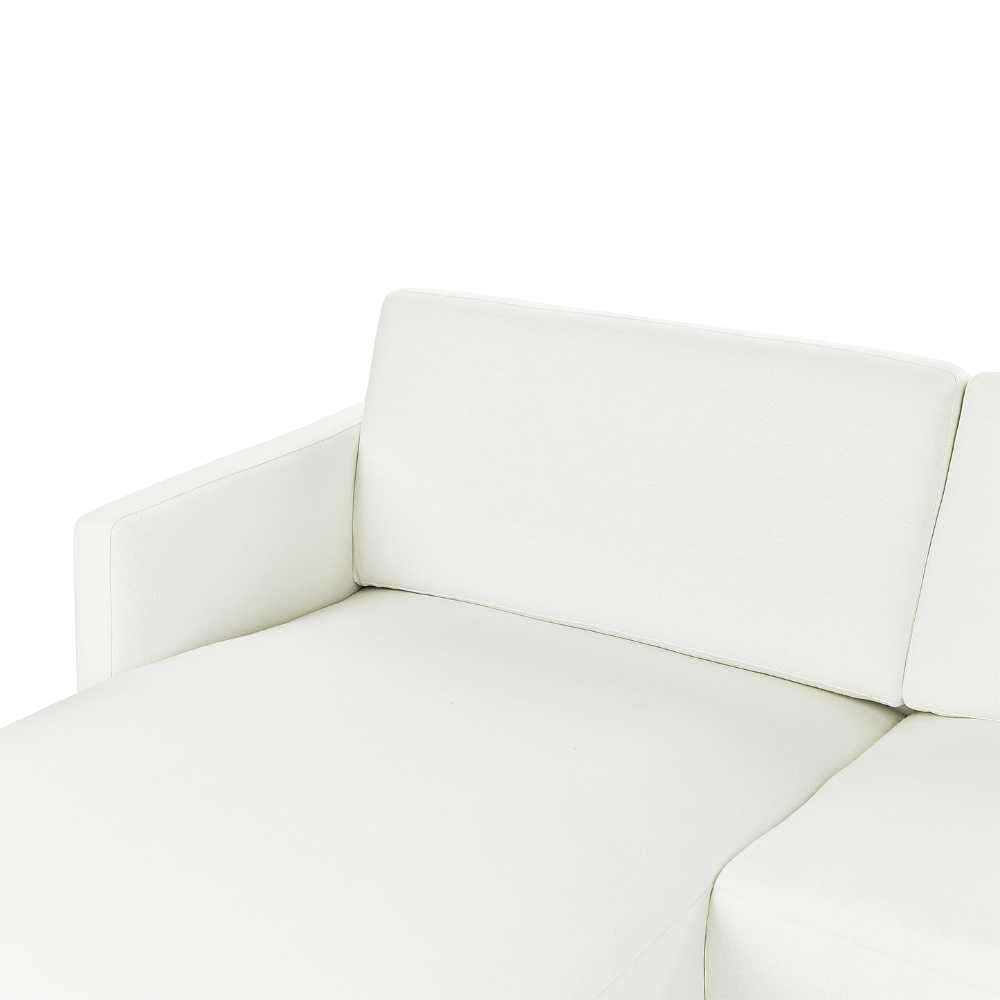 2-Sitzer Ecksofa cremeweiss rechtsseitig BREDA