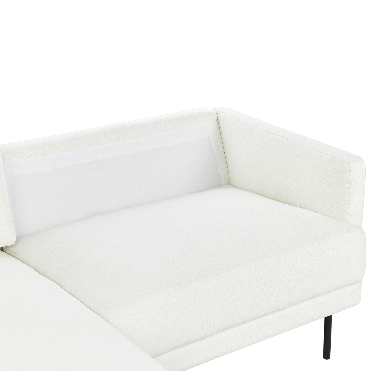 2-Sitzer Ecksofa cremeweiss rechtsseitig BREDA