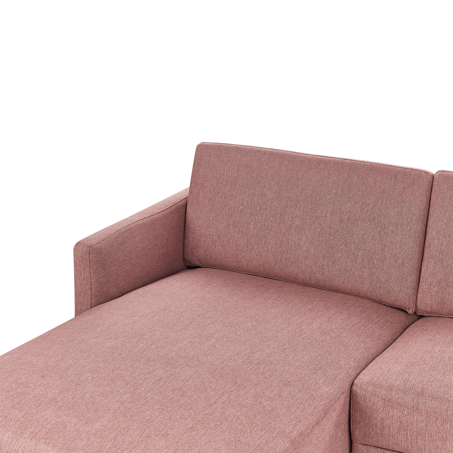 2-Sitzer Ecksofa rosa rechtsseitig BREDA