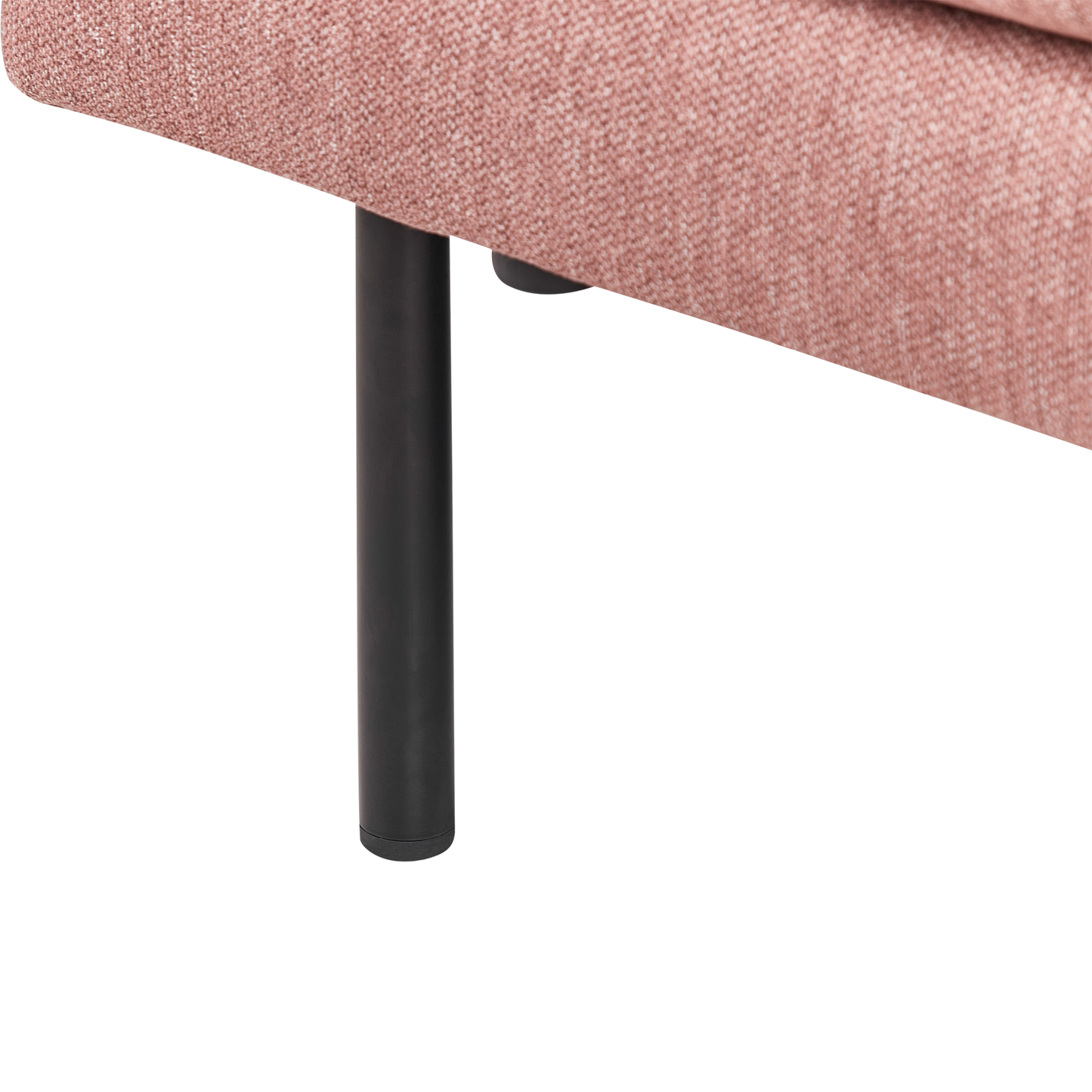 2-Sitzer Ecksofa rosa rechtsseitig BREDA