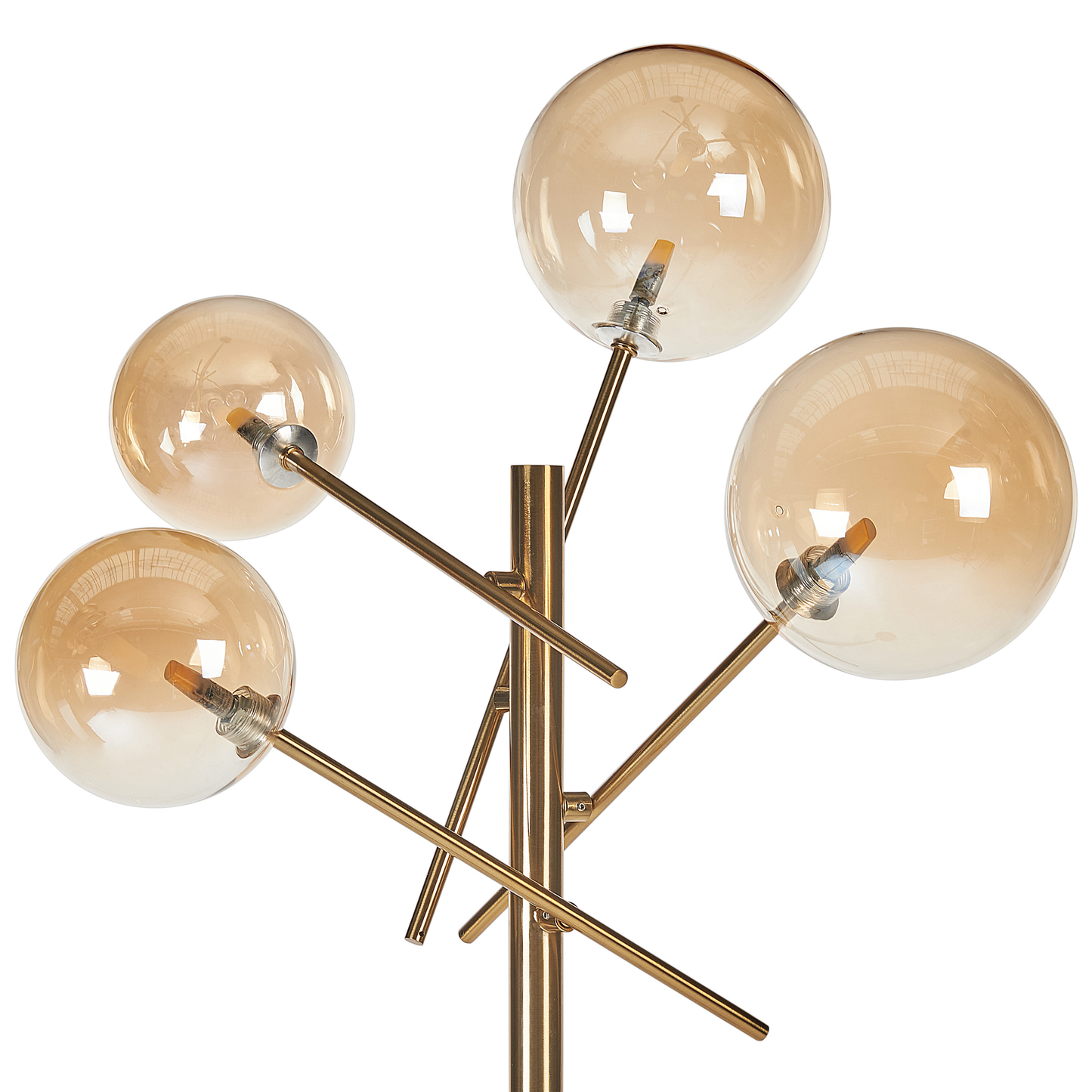 Stehlampe Rauchglas gold 4-flammig 157 cm Kugelform TAMESI