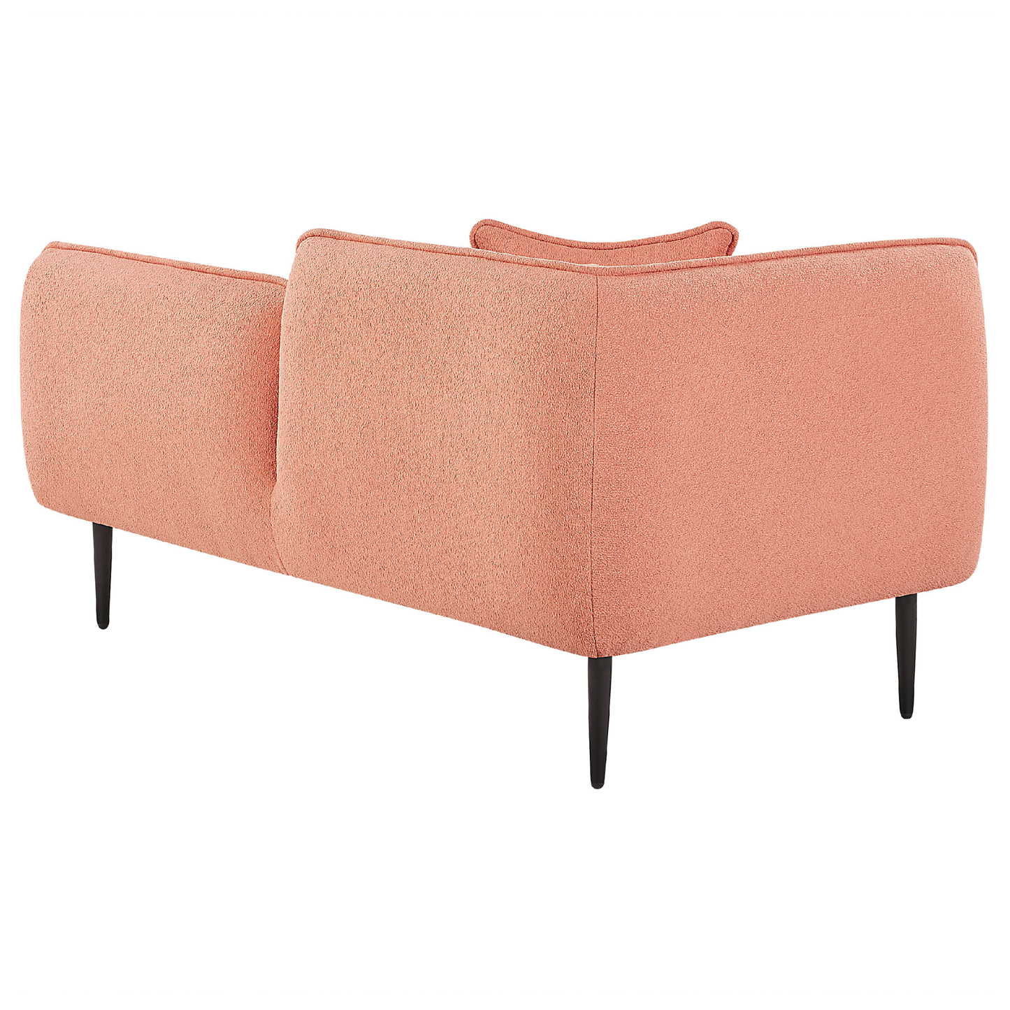 Chaiselongue Bouclé pfirsichrosa linksseitig CHEVANNES