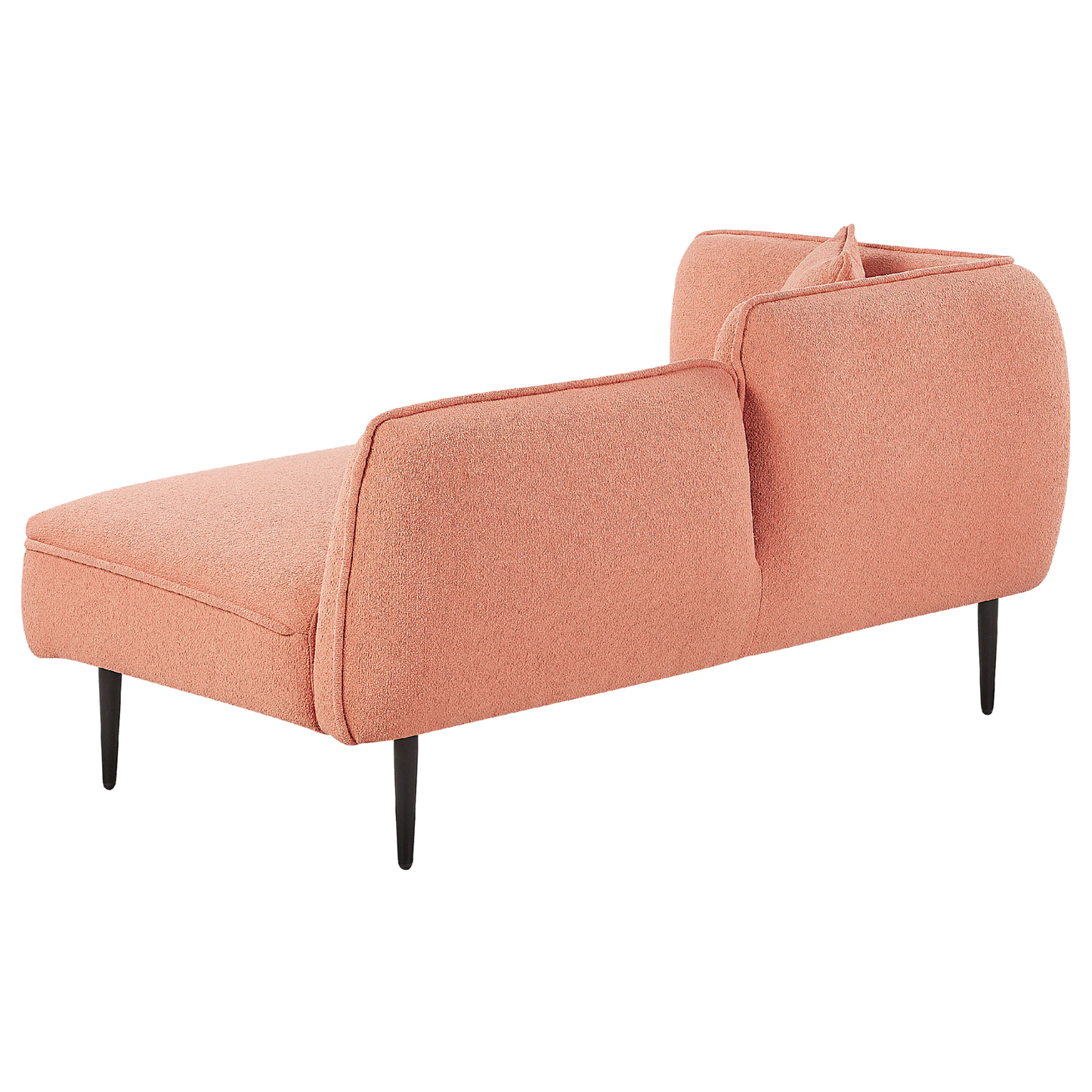 Chaiselongue Bouclé pfirsichrosa linksseitig CHEVANNES